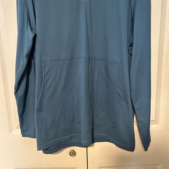 Reel Legends Men's XL Blue Hooded Long Sleeve Pullover with Kangaroo Pocket - Picture 3 of 9